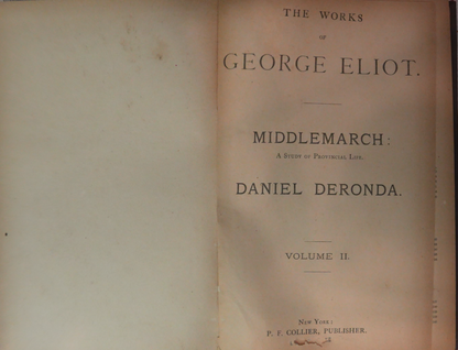 The Works of George Eliot Middlemarch, Volume 2